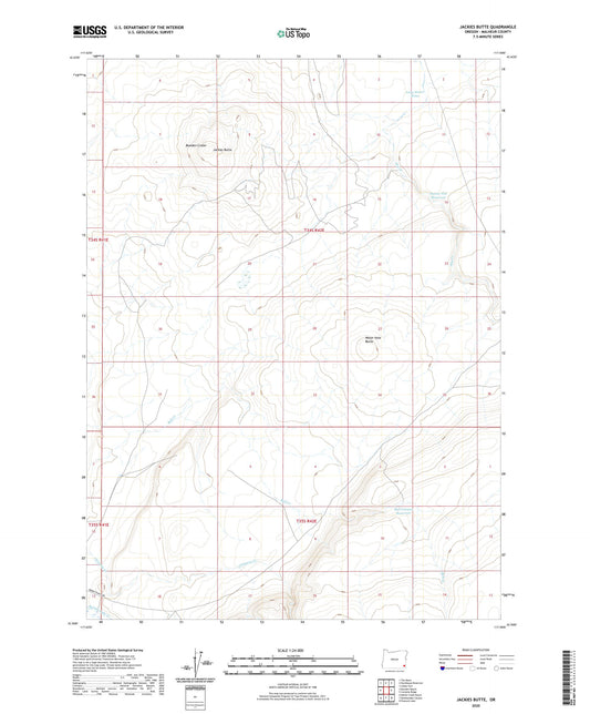 Jackies Butte Oregon US Topo Map Image