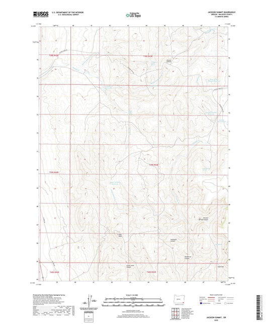 Jackson Summit Oregon US Topo Map Image