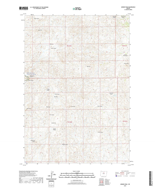 Jennies Peak Oregon US Topo Map Image