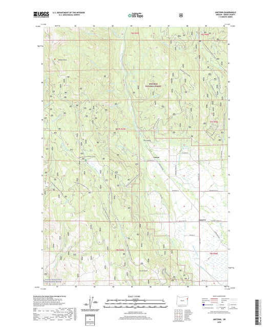 Jimtown Oregon US Topo Map Image