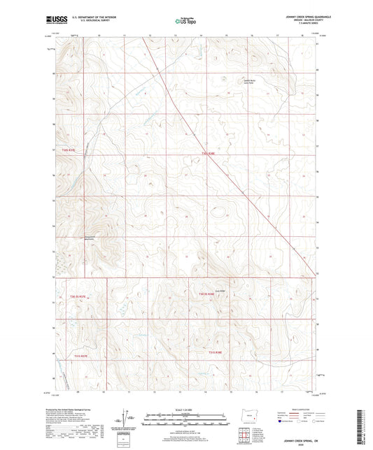 Johnny Creek Spring Oregon US Topo Map Image