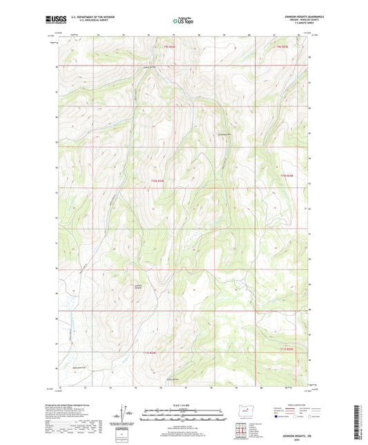 Johnson Heights Oregon US Topo Map Image