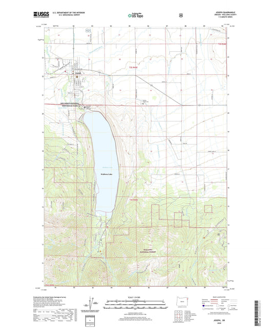 Joseph Oregon US Topo Map Image
