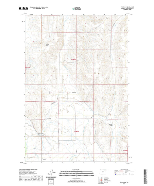 Joseph NW Oregon US Topo Map Image