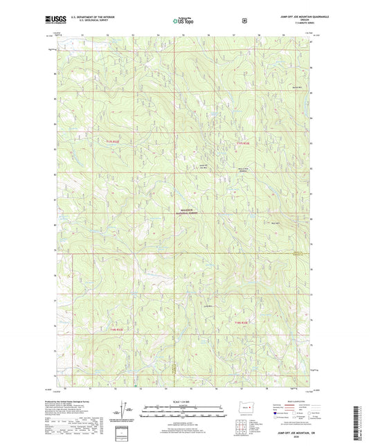 Jump-off Joe Mountain Oregon US Topo Map Image