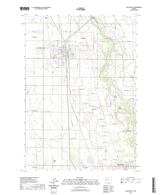 Junction City Oregon US Topo Map Image