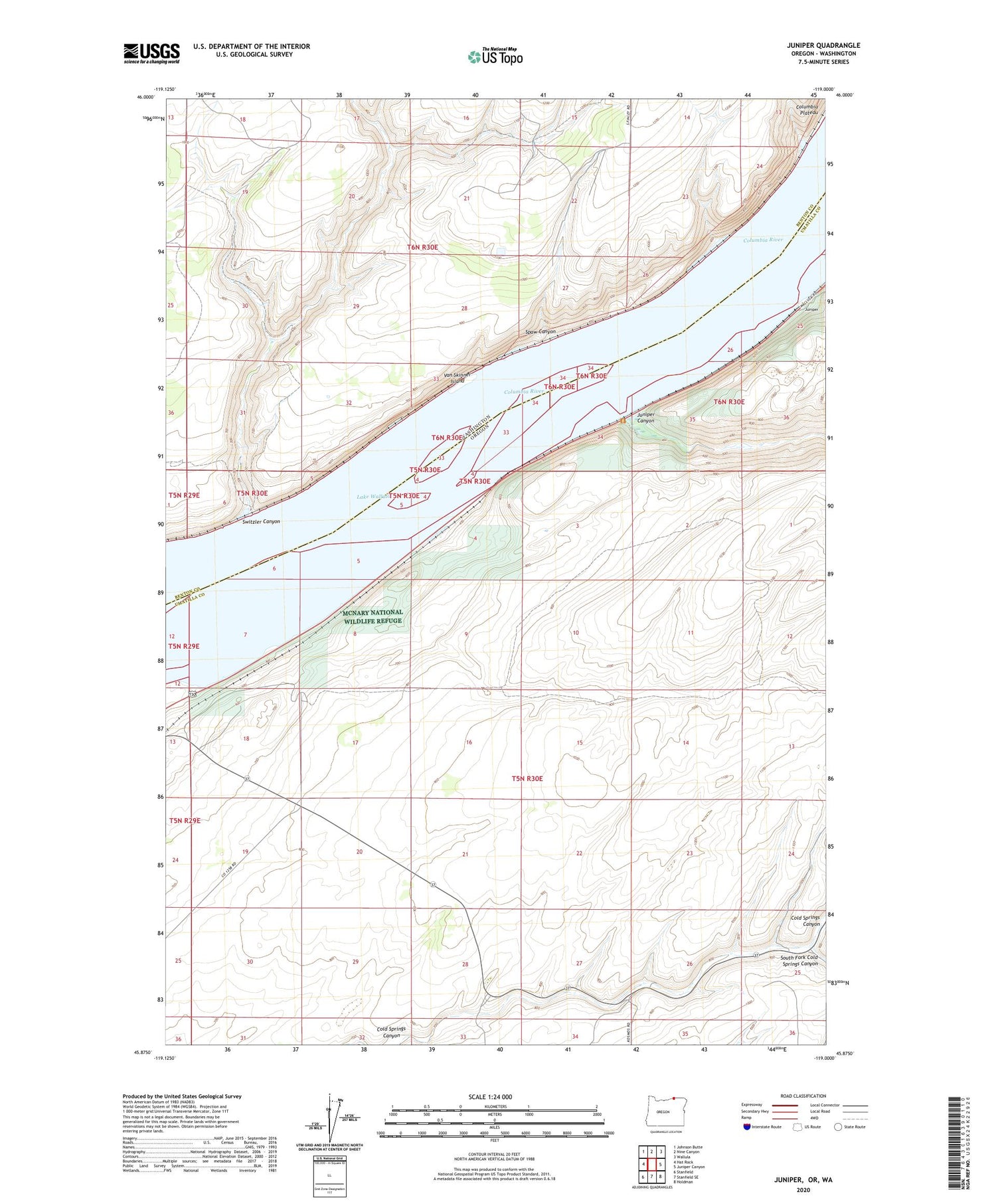 Juniper Oregon US Topo Map Image