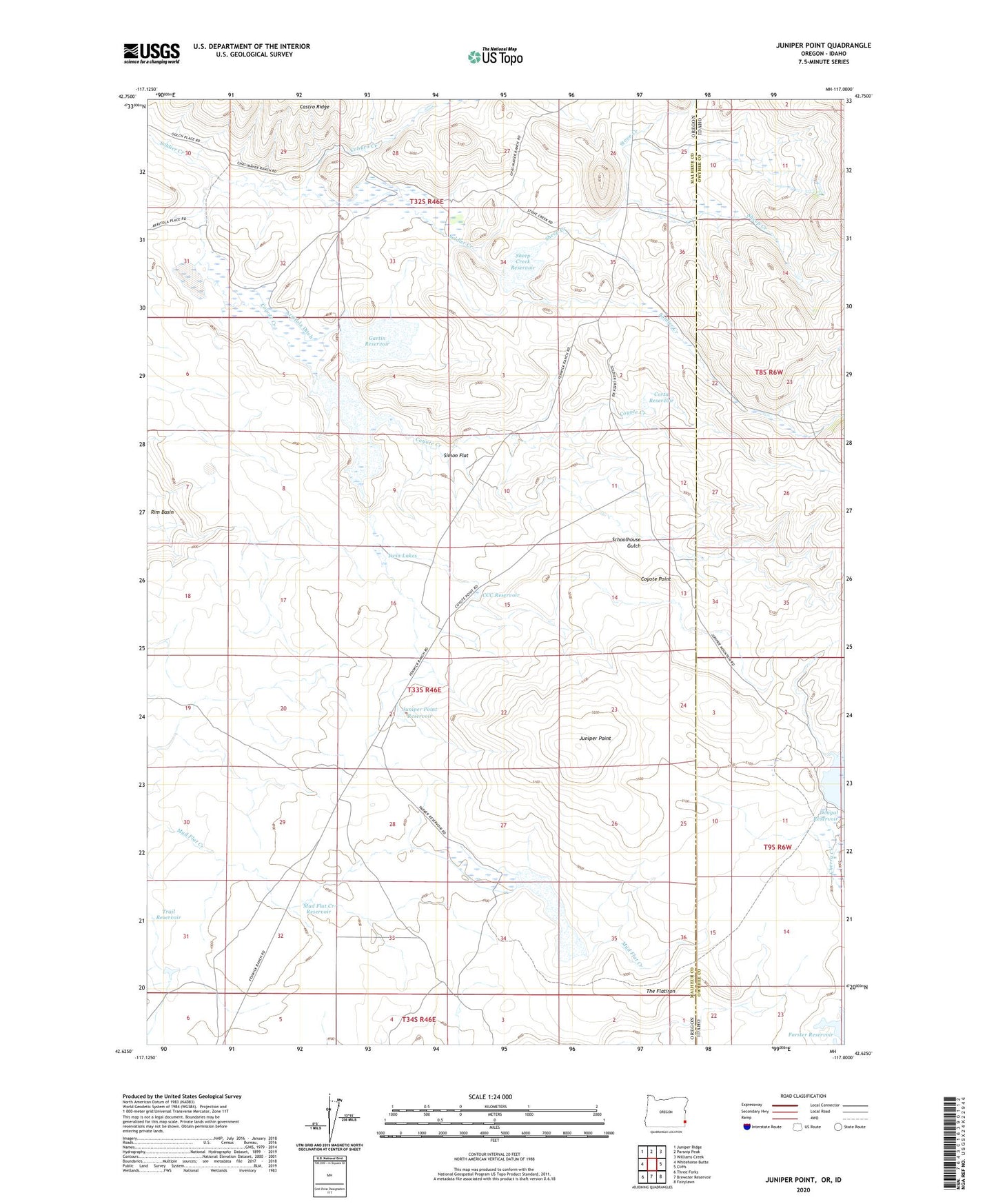 Juniper Point Oregon US Topo Map Image