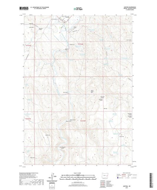 Juntura Oregon US Topo Map Image