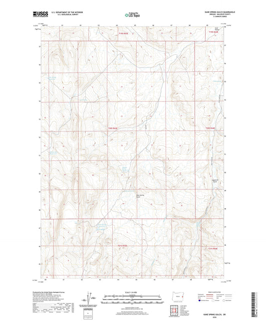 Kane Spring Gulch Oregon US Topo Map Image