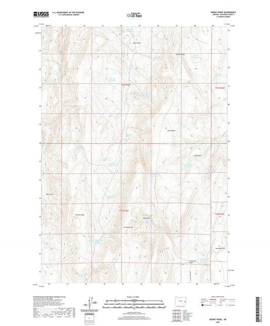 Keeney Ridge Oregon US Topo Map Image