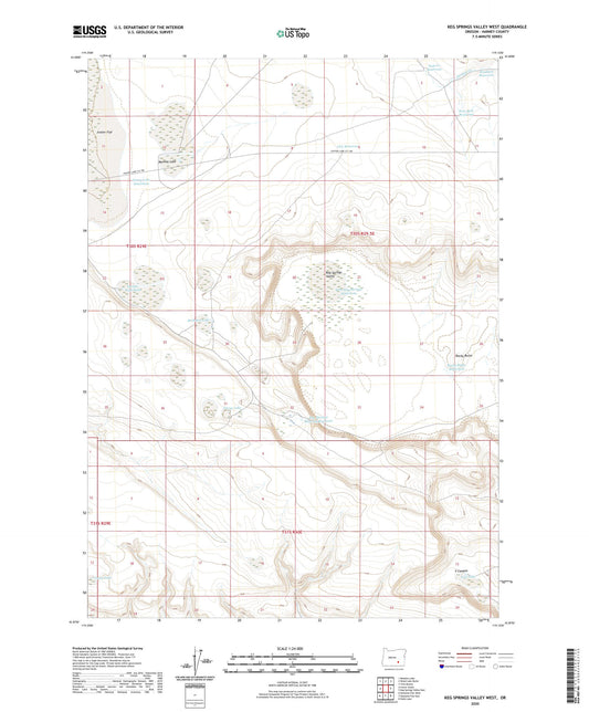 Keg Springs Valley West Oregon US Topo Map Image