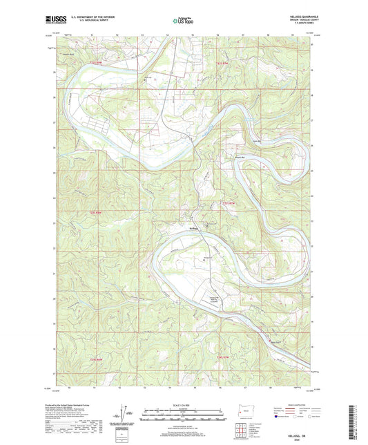 Kellogg Oregon US Topo Map Image