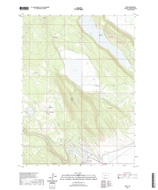 Keno Oregon US Topo Map Image