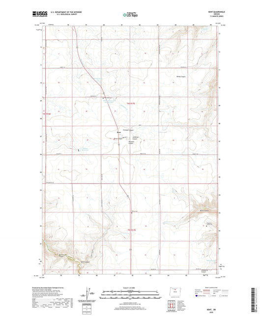 Kent Oregon US Topo Map Image