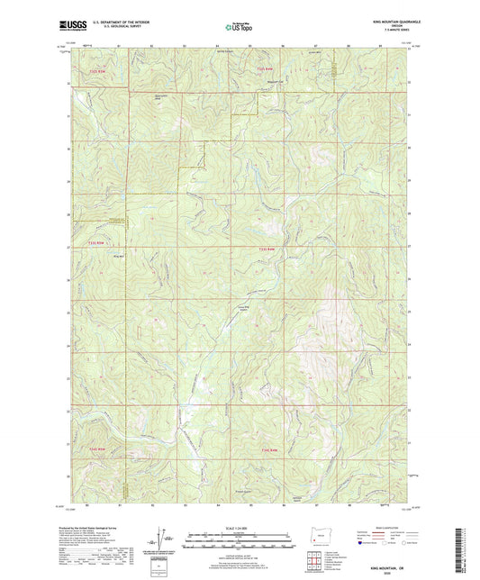 King Mountain Oregon US Topo Map Image
