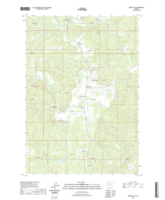 Kings Valley Oregon US Topo Map Image