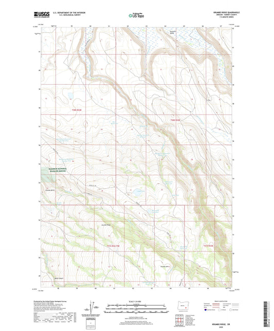 Krumbo Ridge Oregon US Topo Map Image
