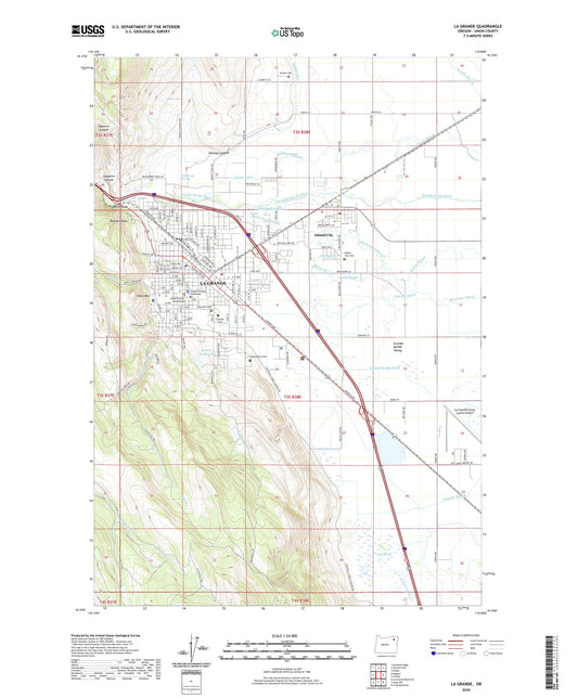 La Grande Oregon US Topo Map Image