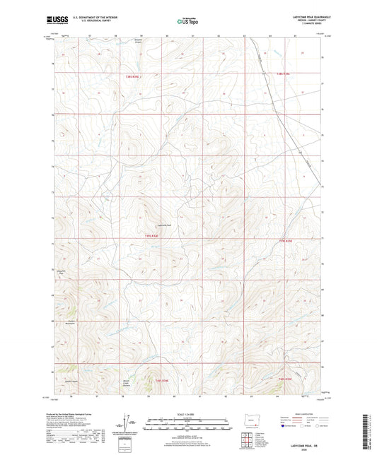 Ladycomb Peak Oregon US Topo Map Image