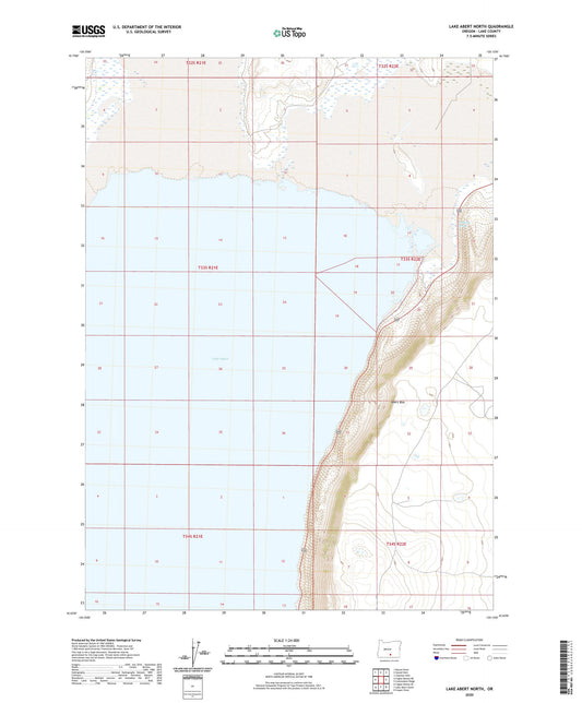 Lake Abert North Oregon US Topo Map Image