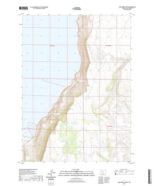 Lake Abert South Oregon US Topo Map Image