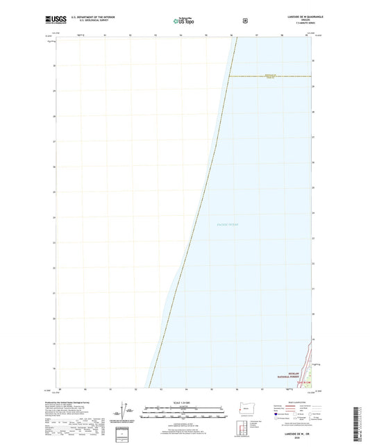 Lakeside OE W Oregon US Topo Map Image