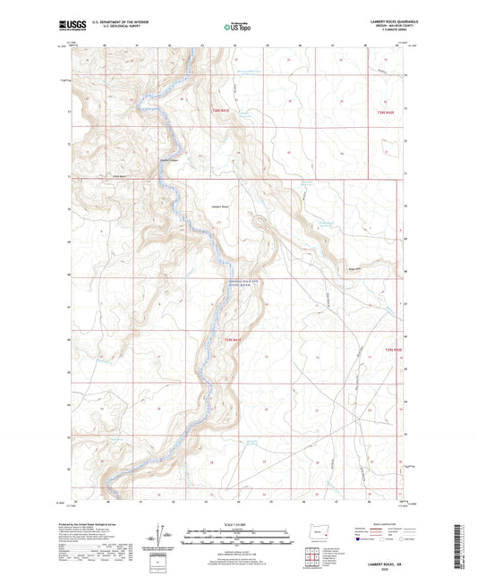 Lambert Rocks Oregon US Topo Map Image