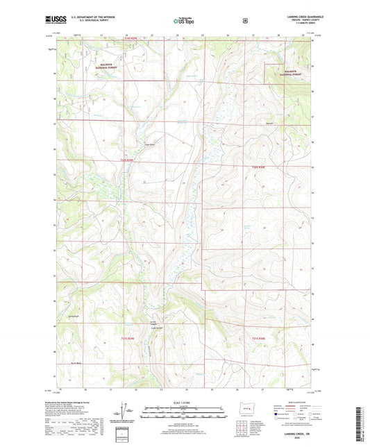 Landing Creek Oregon US Topo Map Image