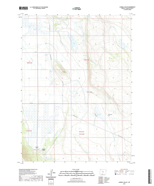 Langell Valley Oregon US Topo Map Image