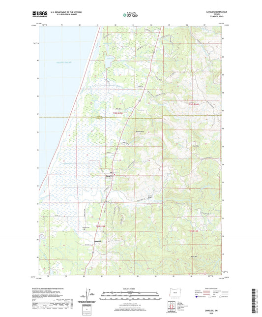 Langlois Oregon US Topo Map Image