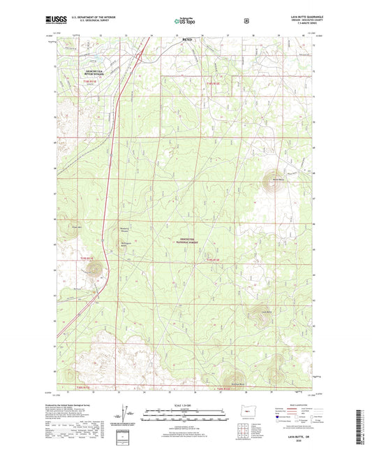 Lava Butte Oregon US Topo Map Image