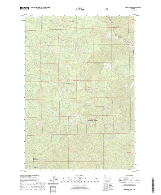 Lawhead Creek Oregon US Topo Map Image