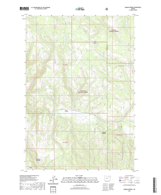 Lehman Springs Oregon US Topo Map Image
