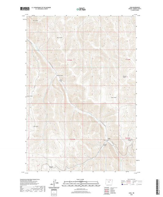 Lena Oregon US Topo Map Image