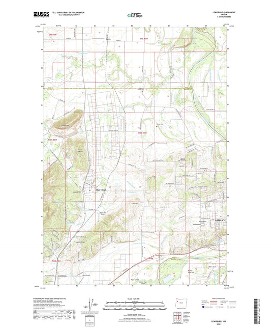 Lewisburg Oregon US Topo Map Image