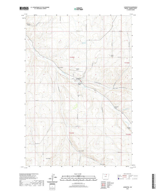 Lexington Oregon US Topo Map Image