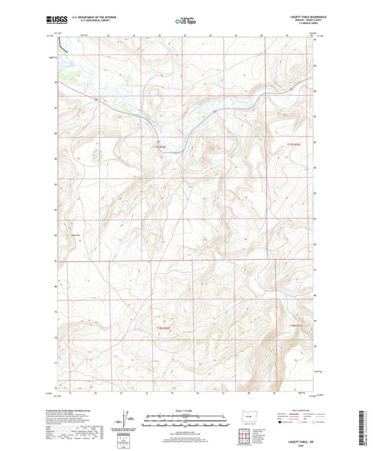 Liggett Table Oregon US Topo Map Image