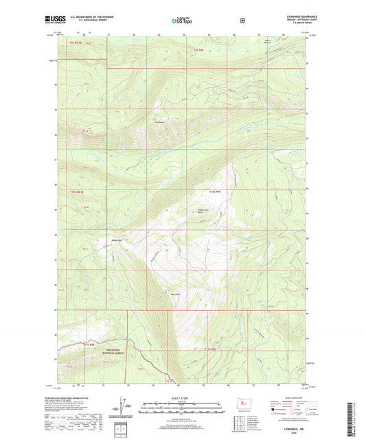 Lionshead Oregon US Topo Map Image