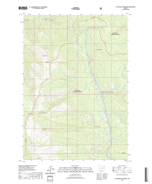 Little Baldy Mountain Oregon US Topo Map Image