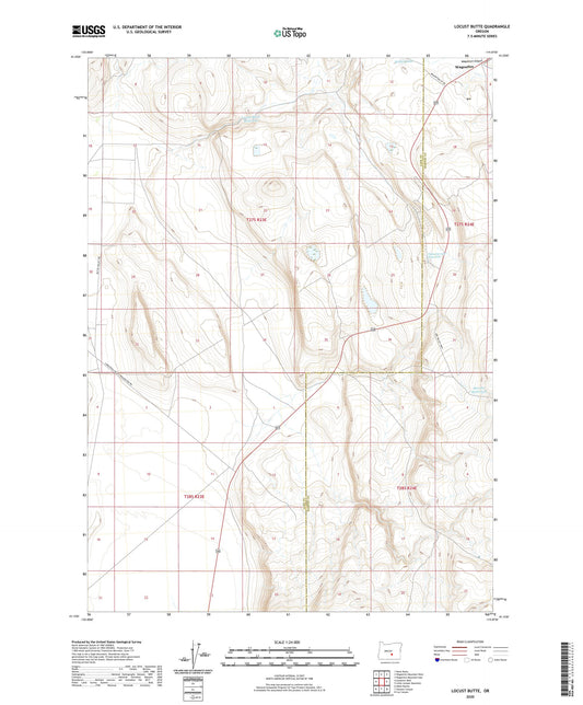 Locust Butte Oregon US Topo Map Image