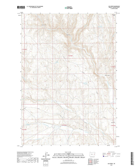 Log Creek Oregon US Topo Map Image