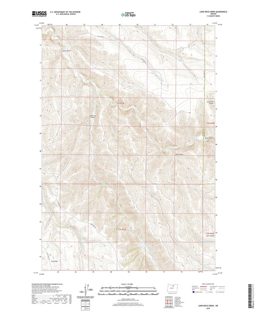 Lone Rock Creek Oregon US Topo Map Image