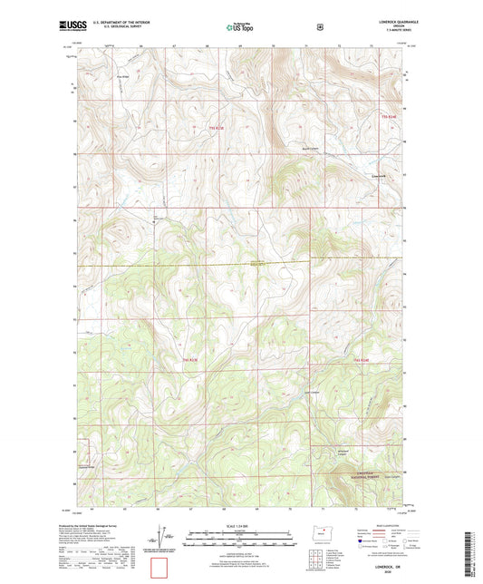 Lonerock Oregon US Topo Map Image