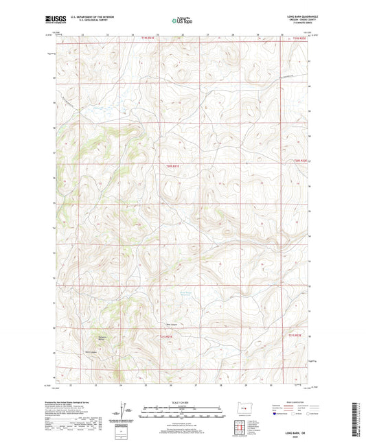 Long Barn Oregon US Topo Map Image