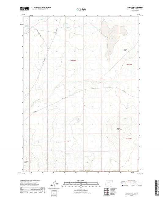 Lookout Lake Oregon US Topo Map Image