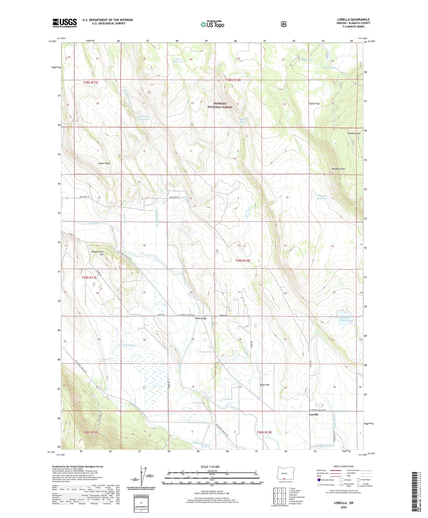 Lorella Oregon US Topo Map Image