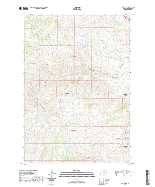 Lost Basin Oregon US Topo Map Image