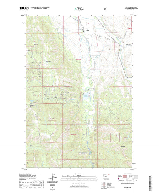 Lostine Oregon US Topo Map Image
