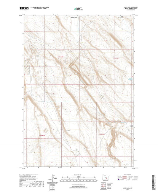 Lunch Lake Oregon US Topo Map Image
